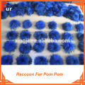 12-18cm gefärbt Farbe Waschbärpelz Pom Poms